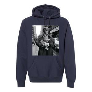 Donald Trump And Cat In Nyc Premium Hoodie