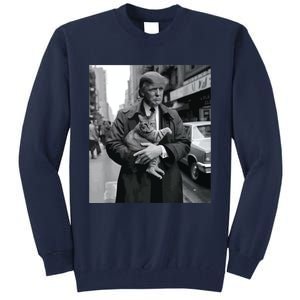 Donald Trump And Cat In Nyc Tall Sweatshirt