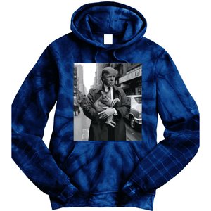 Donald Trump And Cat In Nyc Tie Dye Hoodie