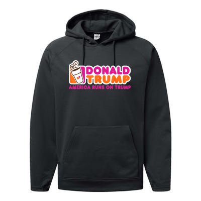 Donald Trump America Runs On Trump Performance Fleece Hoodie