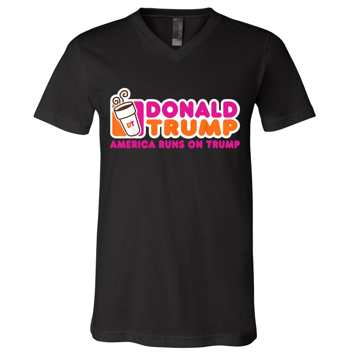 Donald Trump America Runs On Trump V-Neck T-Shirt