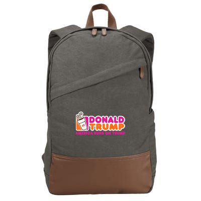 Donald Trump America Runs On Trump Cotton Canvas Backpack
