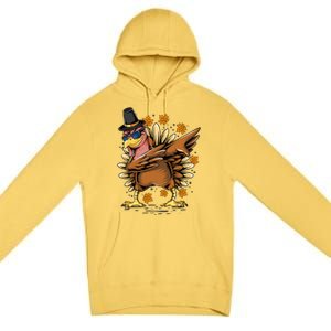 Dabbing Turkey Awesome Thanksgiving Day Funny Cute Holiday Cool Gift Premium Pullover Hoodie