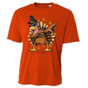 Dabbing Turkey Awesome Thanksgiving Day Funny Cute Holiday Cool Gift Cooling Performance Crew T-Shirt