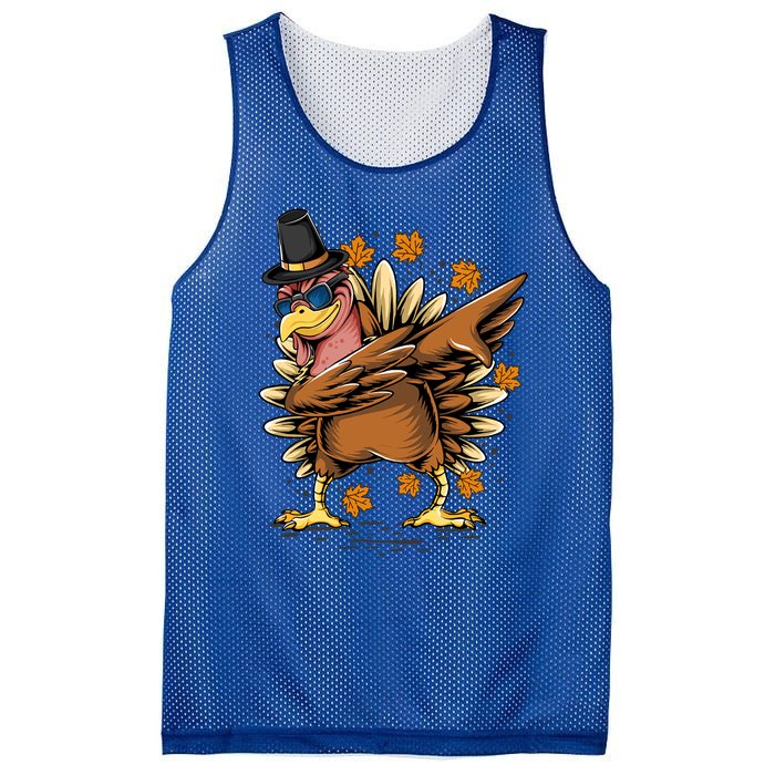 Dabbing Turkey Awesome Thanksgiving Day Funny Cute Holiday Cool Gift Mesh Reversible Basketball Jersey Tank