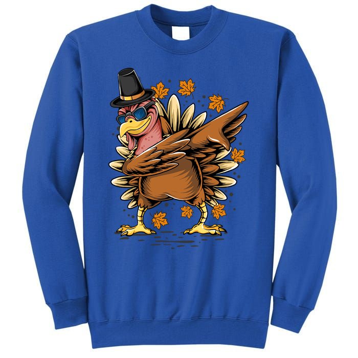 Dabbing Turkey Awesome Thanksgiving Day Funny Cute Holiday Cool Gift Tall Sweatshirt