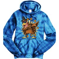 Dabbing Turkey Awesome Thanksgiving Day Funny Cute Holiday Cool Gift Tie Dye Hoodie