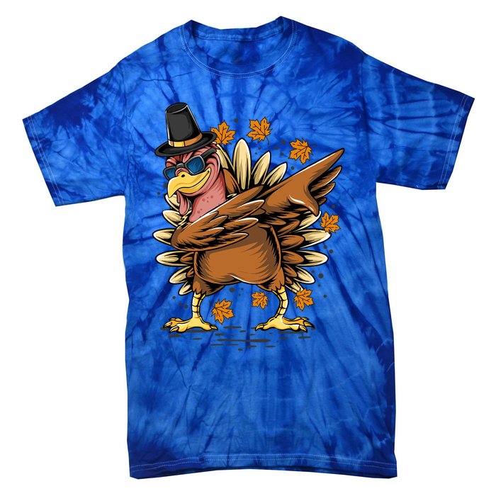 Dabbing Turkey Awesome Thanksgiving Day Funny Cute Holiday Cool Gift Tie-Dye T-Shirt