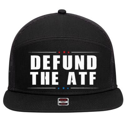 Defund The ATF 2nd Amendment Pro Gun 7 Panel Mesh Trucker Snapback Hat