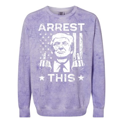 Donald Trump Arrest This Fingers 2024 Election Colorblast Crewneck Sweatshirt