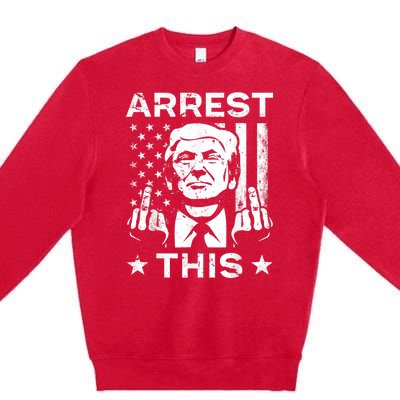 Donald Trump Arrest This Fingers 2024 Election Premium Crewneck Sweatshirt