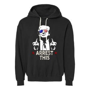 Donald Trump Arrest This Funny 2024 Election Garment-Dyed Fleece Hoodie