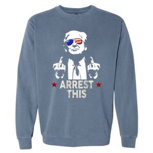 Donald Trump Arrest This Funny 2024 Election Garment-Dyed Sweatshirt