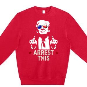 Donald Trump Arrest This Funny 2024 Election Premium Crewneck Sweatshirt