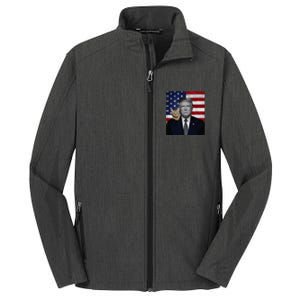 Donald Trump And Cat Political Usa Flag Election 2024 Core Soft Shell Jacket