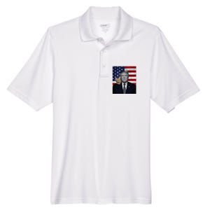 Donald Trump And Cat Political Usa Flag Election 2024 Men's Origin Performance Pique Polo