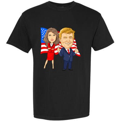 Donald Trump And Melania Trump Potus Flotus Usa Garment-Dyed Heavyweight T-Shirt