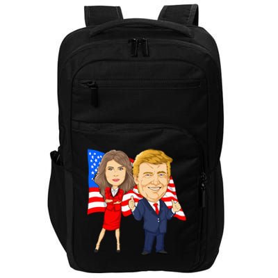 Donald Trump And Melania Trump Potus Flotus Usa Impact Tech Backpack