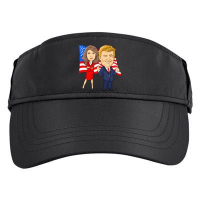 Donald Trump And Melania Trump Potus Flotus Usa Adult Drive Performance Visor