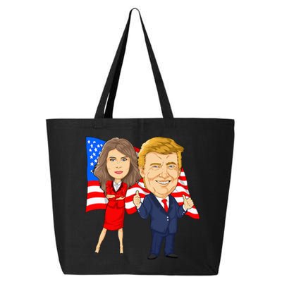 Donald Trump And Melania Trump Potus Flotus Usa 25L Jumbo Tote