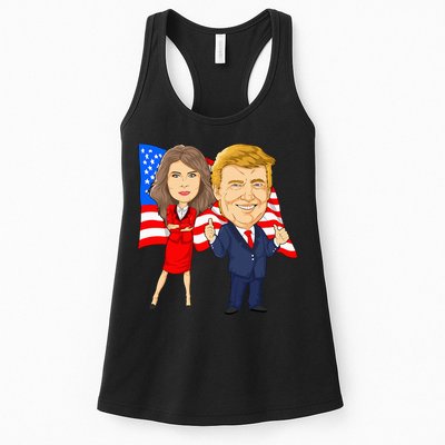 Donald Trump And Melania Trump Potus Flotus Usa Womens Tank Top