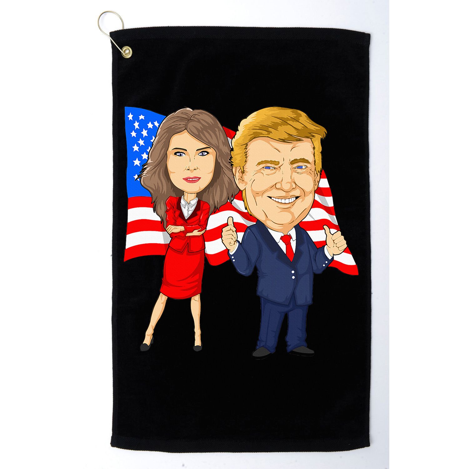 Donald Trump And Melania Trump Potus Flotus Usa Golf Towel