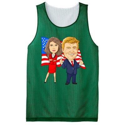 Donald Trump And Melania Trump Potus Flotus Usa Mesh Reversible Basketball Jersey Tank