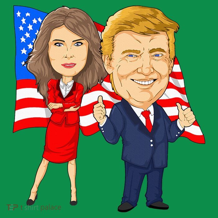 Donald Trump And Melania Trump Potus Flotus Usa Premium T-Shirt