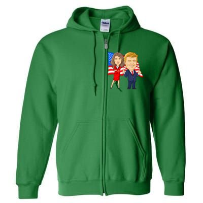 Donald Trump And Melania Trump Potus Flotus Usa Full Zip Hoodie