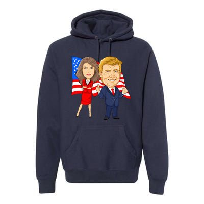 Donald Trump And Melania Trump Potus Flotus Usa Premium Hoodie