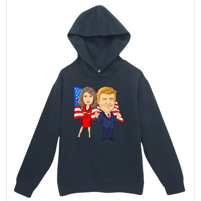 Donald Trump And Melania Trump Potus Flotus Usa Urban Pullover Hoodie