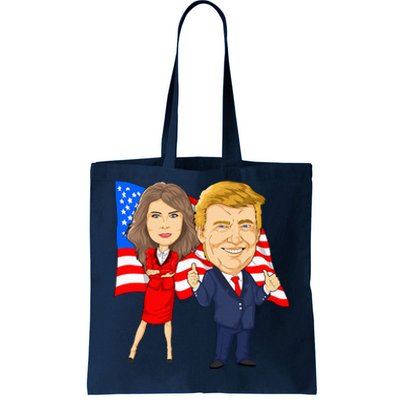 Donald Trump And Melania Trump Potus Flotus Usa Tote Bag