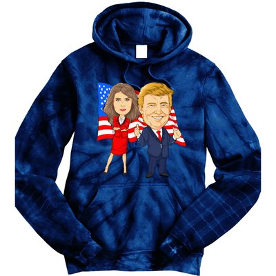 Donald Trump And Melania Trump Potus Flotus Usa Tie Dye Hoodie