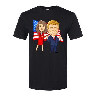 Donald Trump And Melania Trump Potus Flotus Usa Softstyle CVC T-Shirt