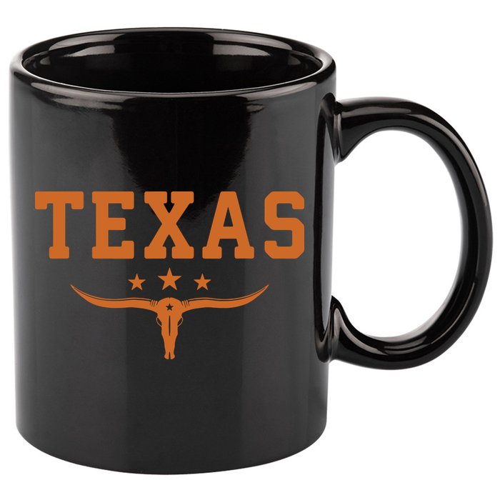 Distressed Texas Apparel 11oz C Handle Ceramic Mug