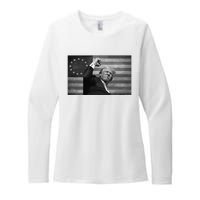 Donald Trump Assassination Attempt Us Flag Womens CVC Long Sleeve Shirt