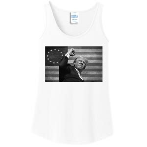 Donald Trump Assassination Attempt Us Flag Ladies Essential Tank