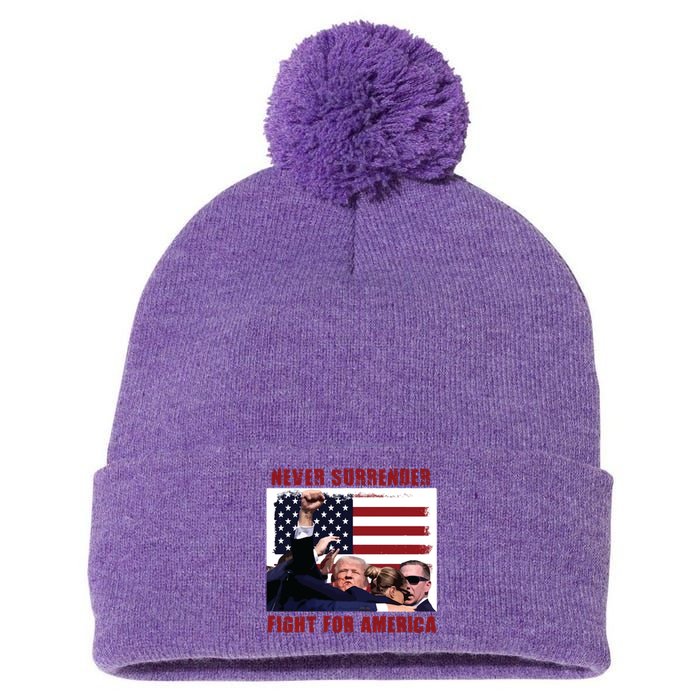 Donald Trump Assassination Pom Pom 12in Knit Beanie