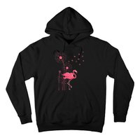 Dandelion Tropical Animal Exotic Bird Wildlife Pink Flamingo Hoodie