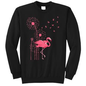 Dandelion Tropical Animal Exotic Bird Wildlife Pink Flamingo Sweatshirt