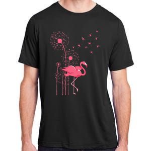 Dandelion Tropical Animal Exotic Bird Wildlife Pink Flamingo Adult ChromaSoft Performance T-Shirt