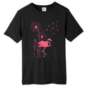 Dandelion Tropical Animal Exotic Bird Wildlife Pink Flamingo Tall Fusion ChromaSoft Performance T-Shirt