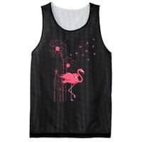 Dandelion Tropical Animal Exotic Bird Wildlife Pink Flamingo Mesh Reversible Basketball Jersey Tank