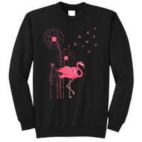 Dandelion Tropical Animal Exotic Bird Wildlife Pink Flamingo Tall Sweatshirt