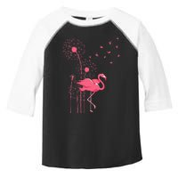 Dandelion Tropical Animal Exotic Bird Wildlife Pink Flamingo Toddler Fine Jersey T-Shirt