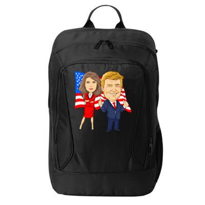 Donald Trump And Melania Trump Potus Flotus Usa City Backpack