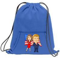 Donald Trump And Melania Trump Potus Flotus Usa Sweatshirt Cinch Pack Bag