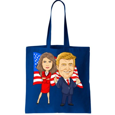 Donald Trump And Melania Trump Potus Flotus Usa Tote Bag