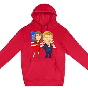 Donald Trump And Melania Trump Potus Flotus Usa Premium Pullover Hoodie