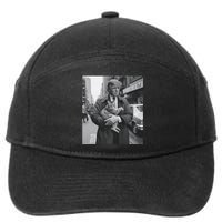 Donald Trump And Cat In Nyc 7-Panel Snapback Hat